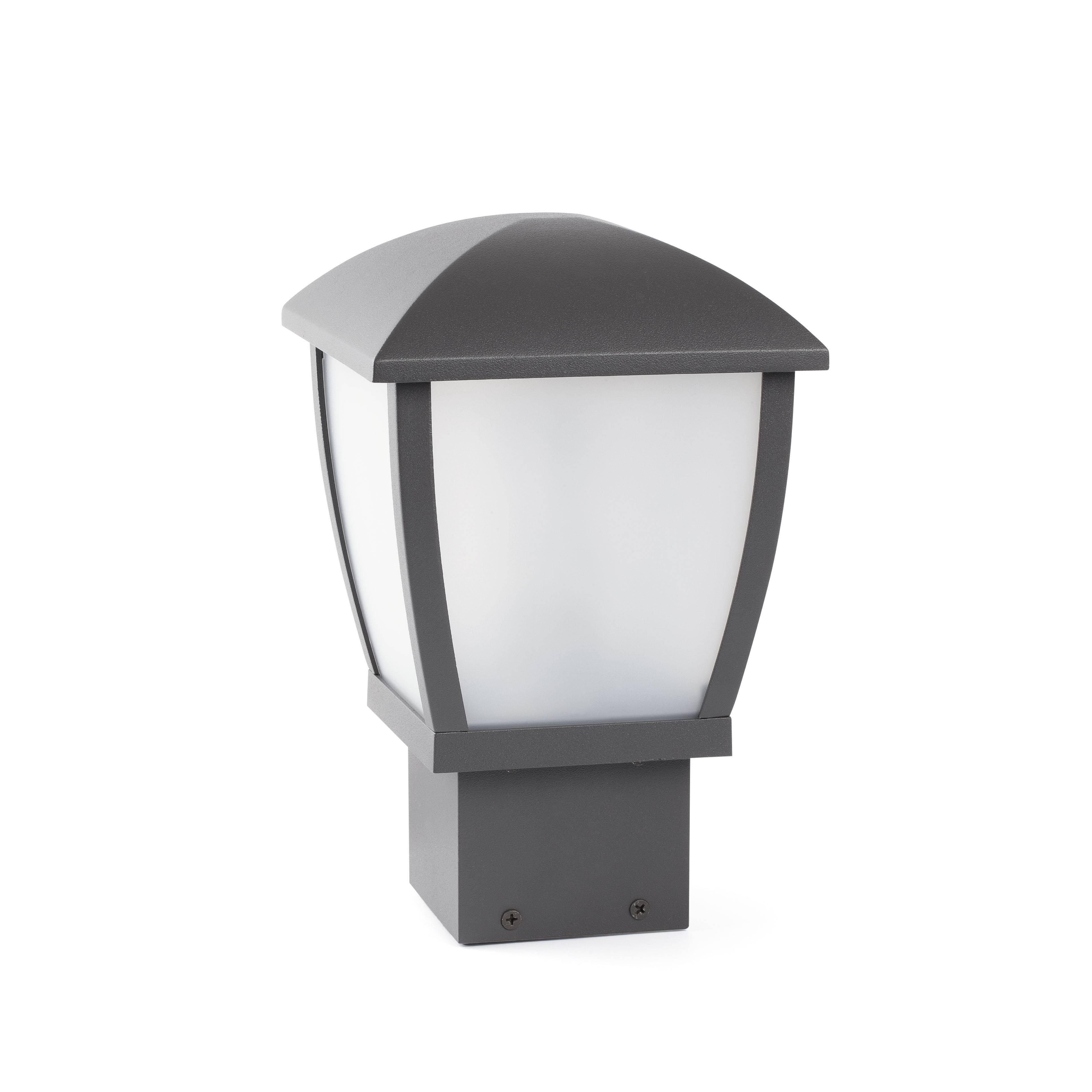 Mini 1 Light Outdoor Pedestal Light Dark Grey IP44 E27